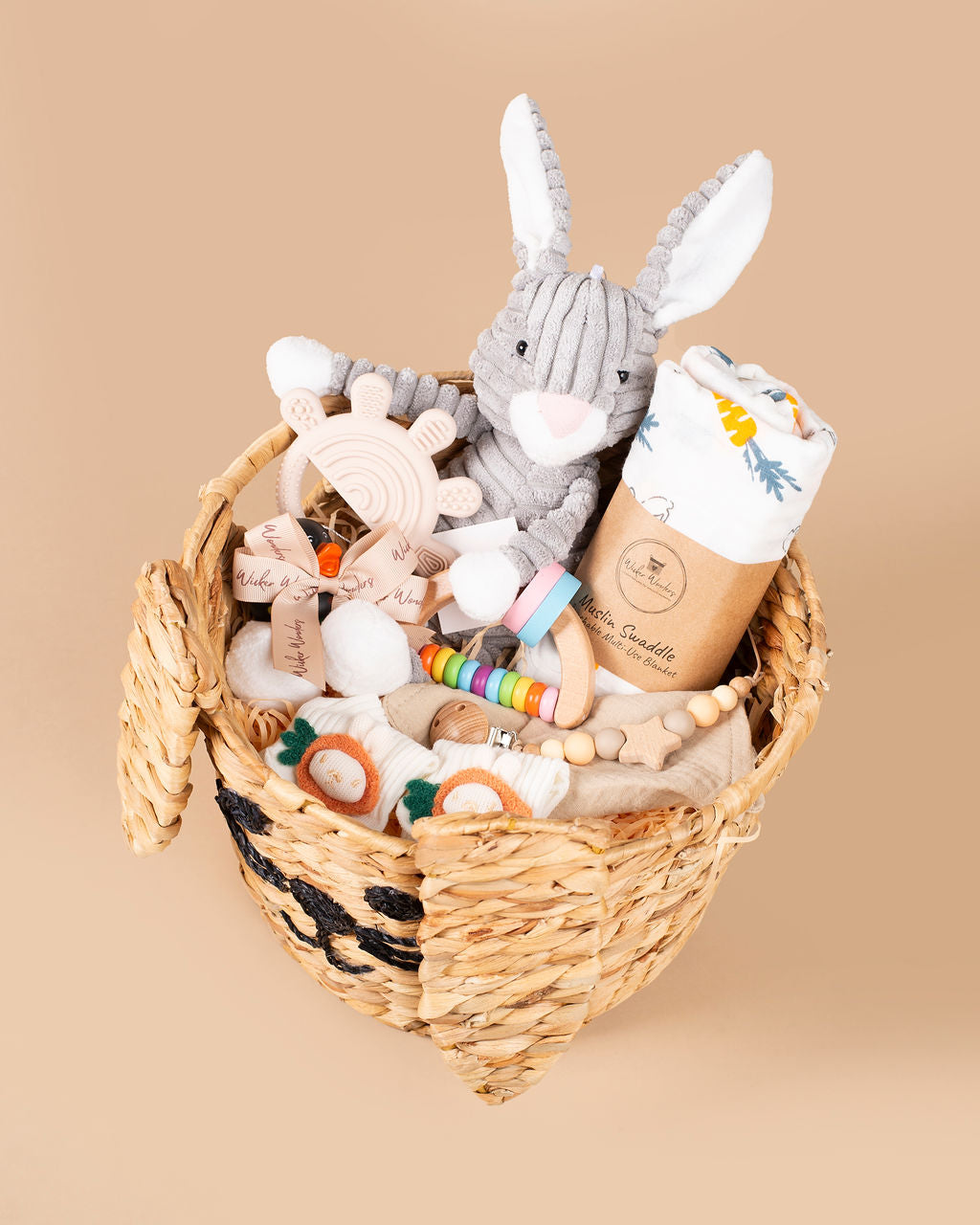 Classic Rabbit Hamper | Newborn Gifts Dubai Wicker Wonders – Wicker ...